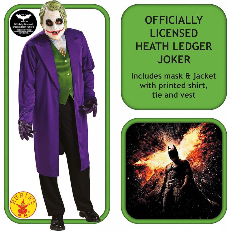 Disfraz Y M&aacute;scara Joker El Caballero Oscuro Bat... image number null