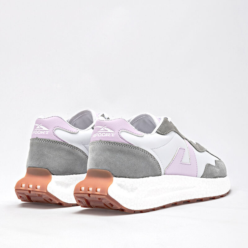 Apoort Tenis urbano para mujer blanco gris lila image number null