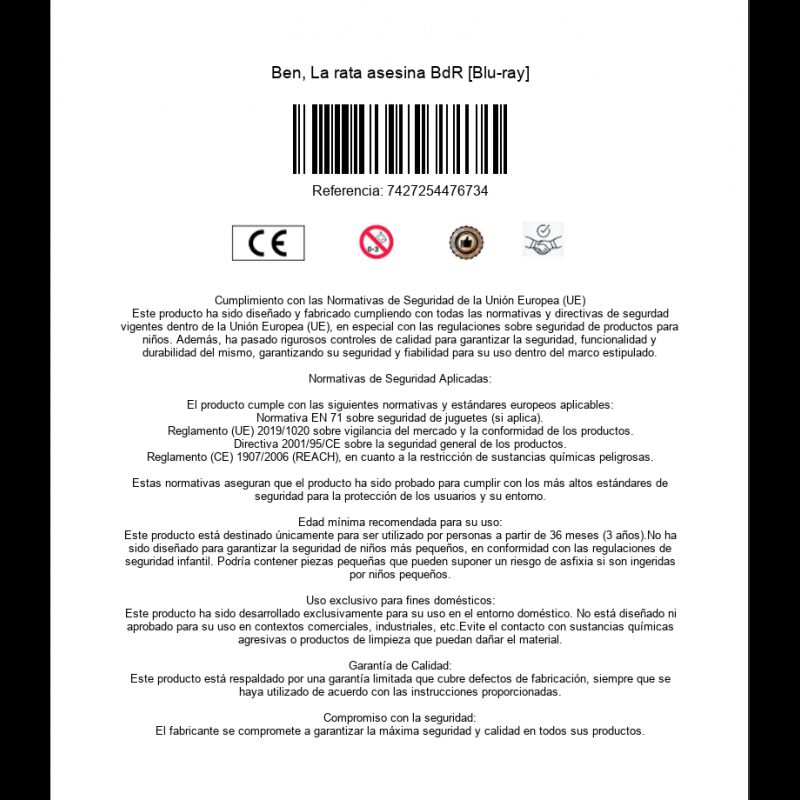Ben, La Rata Asesina Bdr [blu-ray] image number null