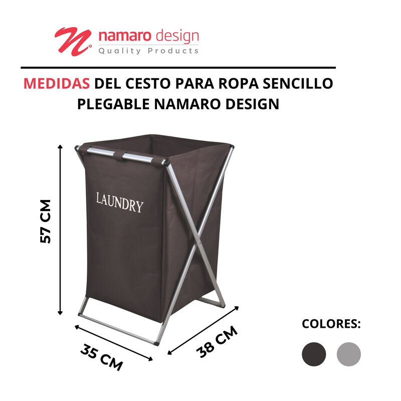 Cesto Para Ropa Sencillo Plegable Namaro Design image number null