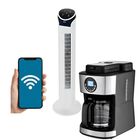Combo Ventilador De Torre Wifi  Con Cafetera Digital Con Molino  De Caf&eacute;