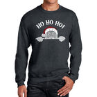 Sudadera De Cuello Redondo Word Art Para Hombre - Santa Asom&aacute;ndose - Gris