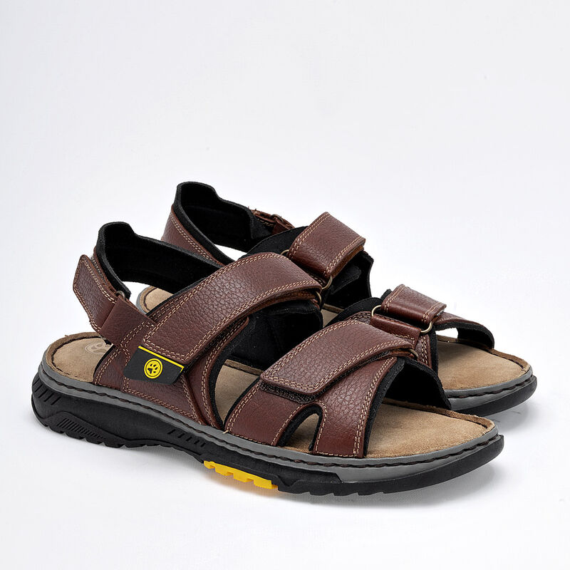 Lobo Solo Sandalia para hombre. Caf&eacute; image number null