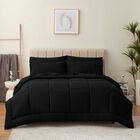 Juego De Edred&oacute;n Cozylux, Tama&ntilde;o Queen, Negro, Cama De 7 Piezas En Una Bolsa