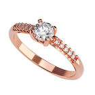 Anillo de Compromiso en Oro Rosa 10K con Circonia -  Talla:4/ FJ838-10R-CZ-4