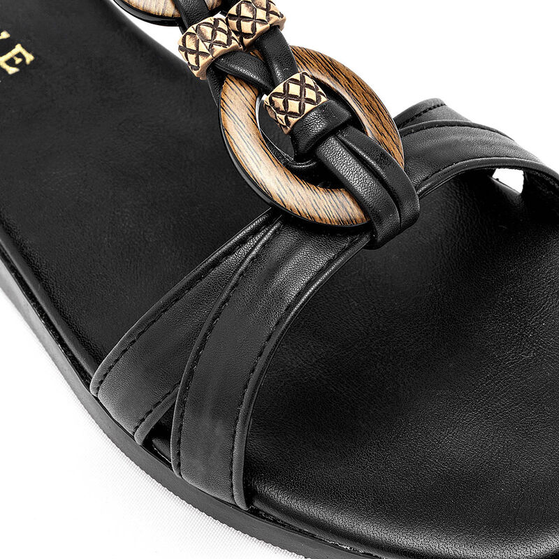 Ivi Love sandalia piso para mujer negro cod 140... image number null