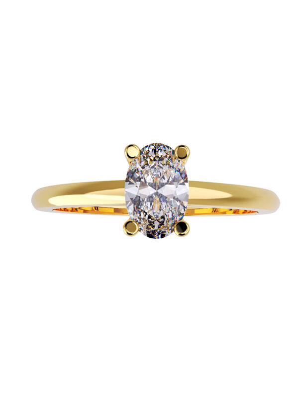 Anillo de Compromiso de 14K con Diamante de Lab... image number null