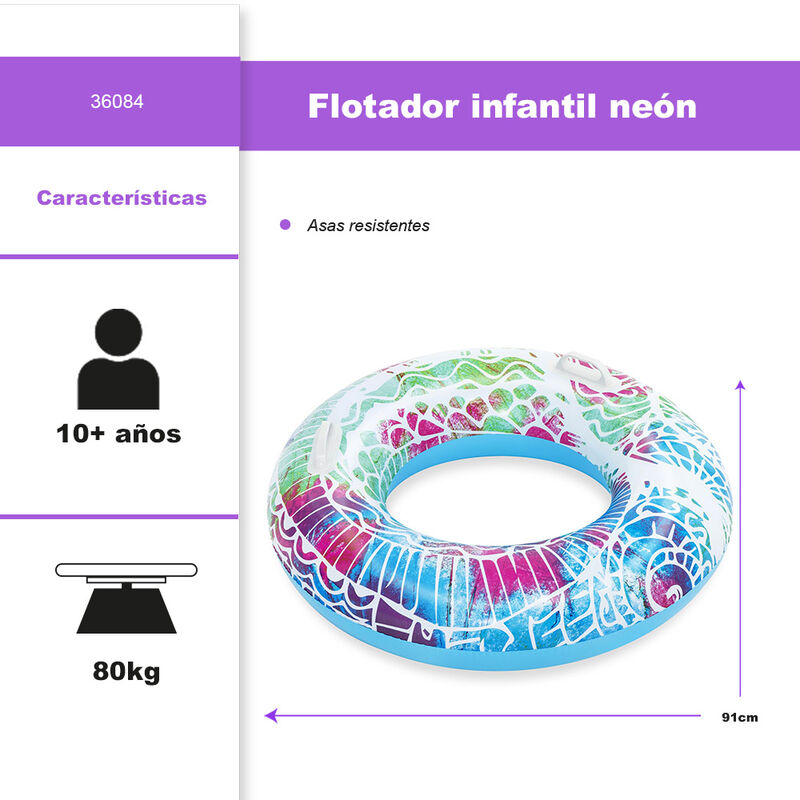 Inflable Salvavidas De Dona De Colores Salvavid... image number null