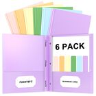Carpeta De Archivo Fucdtefc Pack De 6 Pastel Con 2 Bolsillos