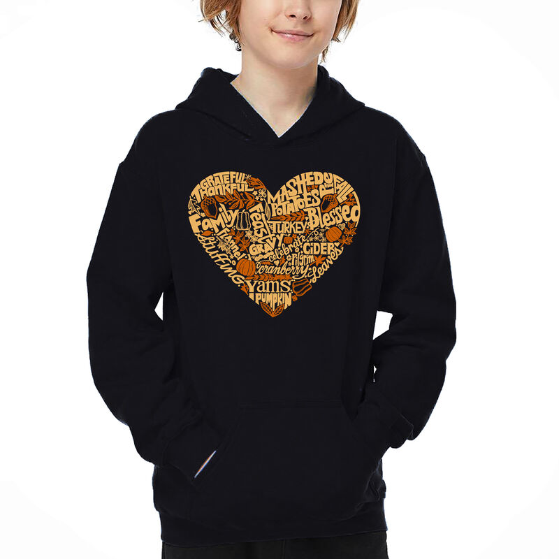 Sudadera Con Capucha Word Art Para Ni&ntilde;o - Coraz... image number null