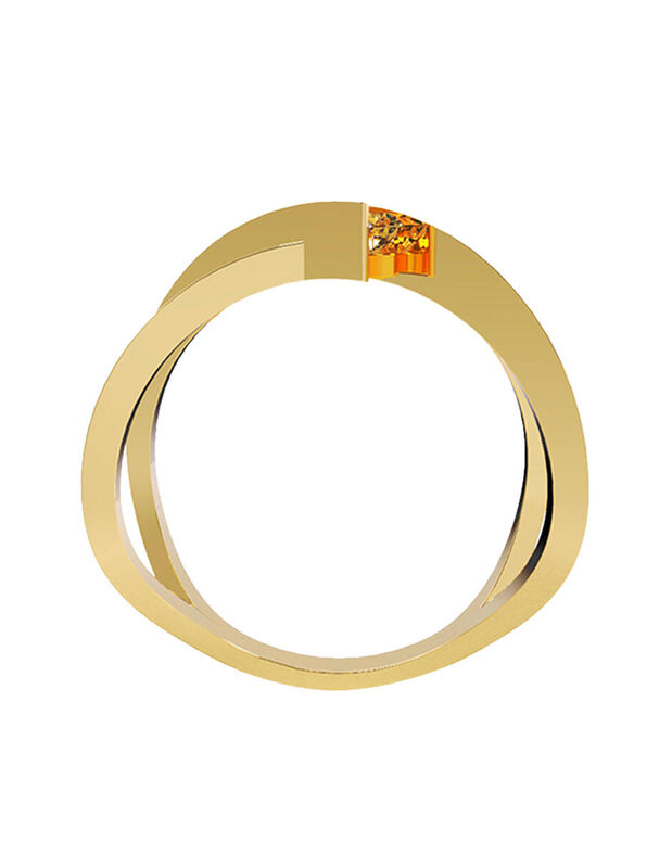 Anillo de Compromiso de 14K con Diamante de Lab... image number null