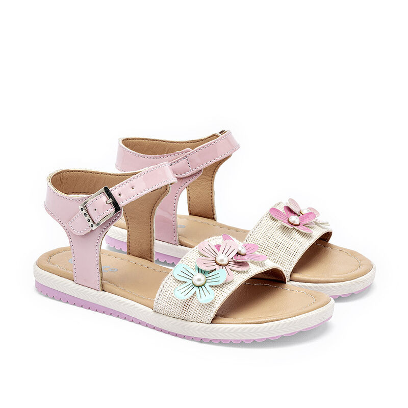 Abc Zapatitos sandalia para ni&ntilde;a rosa beige cod... image number null
