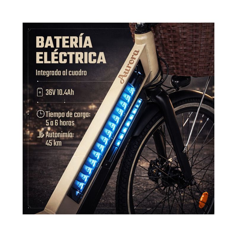 Bicicleta Electrica Vintage 21 Vel 35km/h Freno... image number null