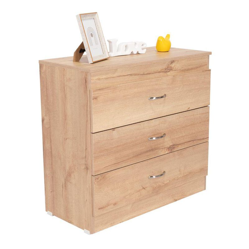 C&oacute;moda Organizador Conor Caf&eacute; Claro y Blanco co... image number null