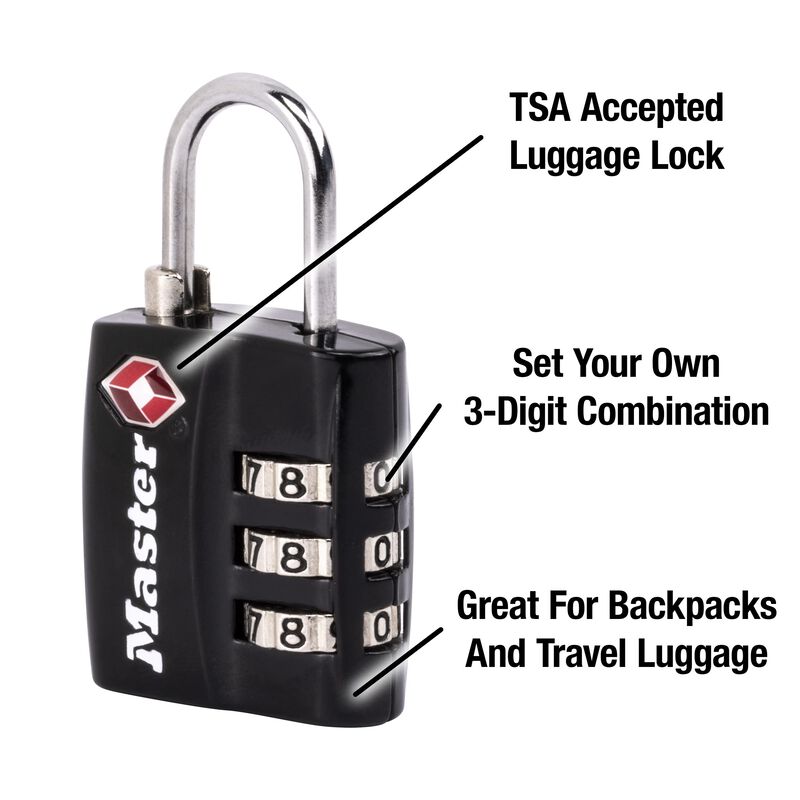 Candado Para Equipaje Master Lock 4680dblk Apro... image number null
