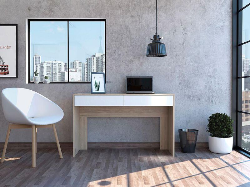 Escritorio Mantis Beige Y Blanco image number null