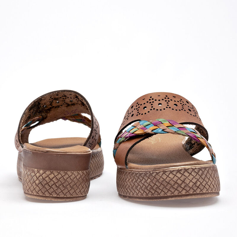 Mora Tierra Sandalia para mujer camel multicolo... image number null
