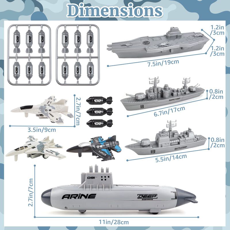 Set De Juguetes Para Portaaviones Deao Military... image number null