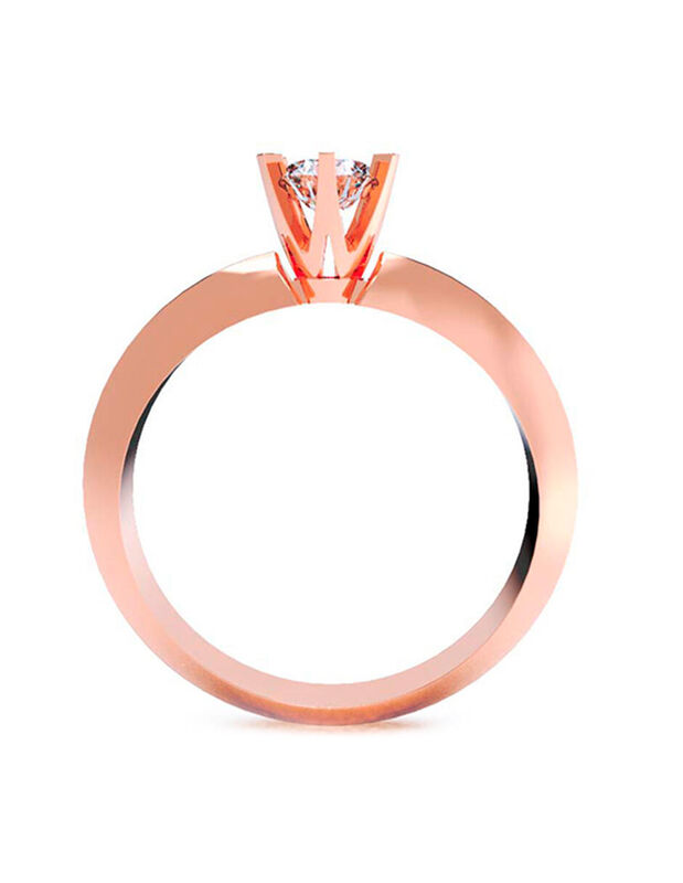 Anillo de Compromiso de 14K con Diamante de Lab... image number null