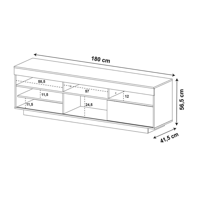 Mueble para TV Bertolini Treviso Pino Con Off W... image number null