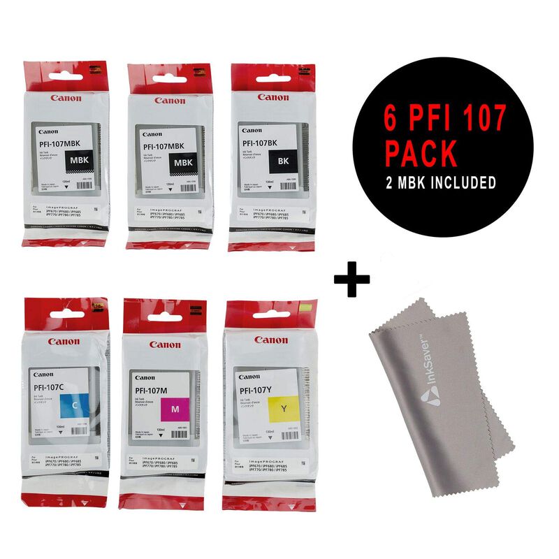Juego De Tintas Canon Pfi-107 Original Para Ipf... image number null
