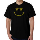 Camiseta Word Art Para Hombre - Rockstar Smiley - Negro