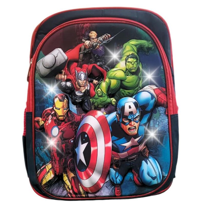 Mochila Escolar Avengers Marvel C&oacute;mics Roja Aju... image number null