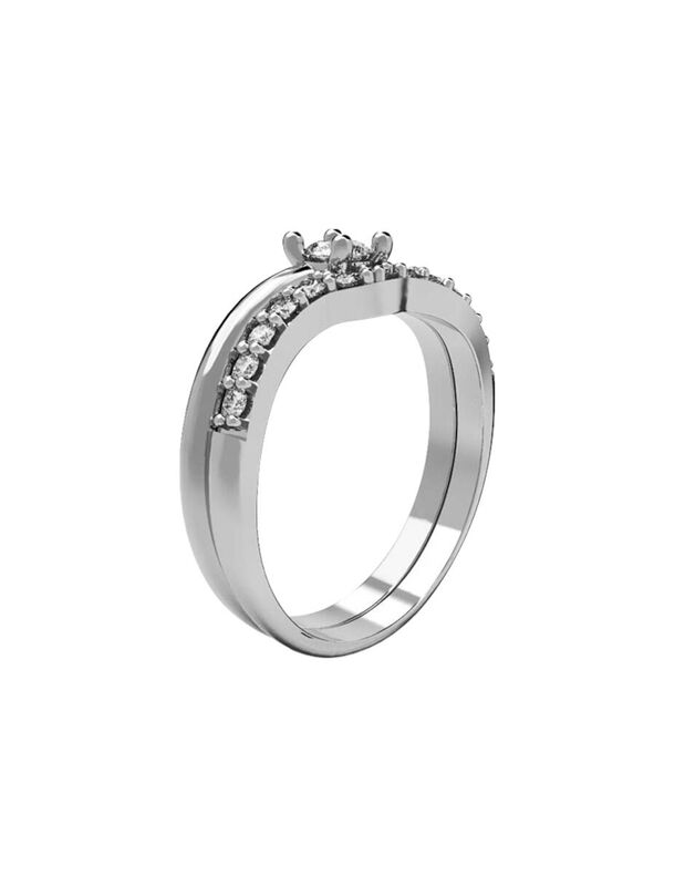 Anillo de Compromiso de 14K con Diamante de Lab... image number null