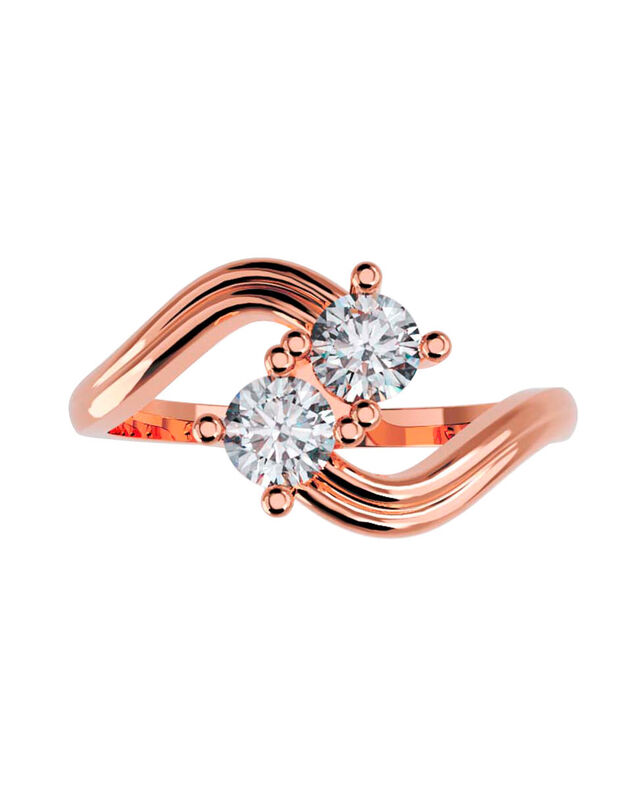 Anillo de Compromiso en Oro de 14K con Circonia... image number null