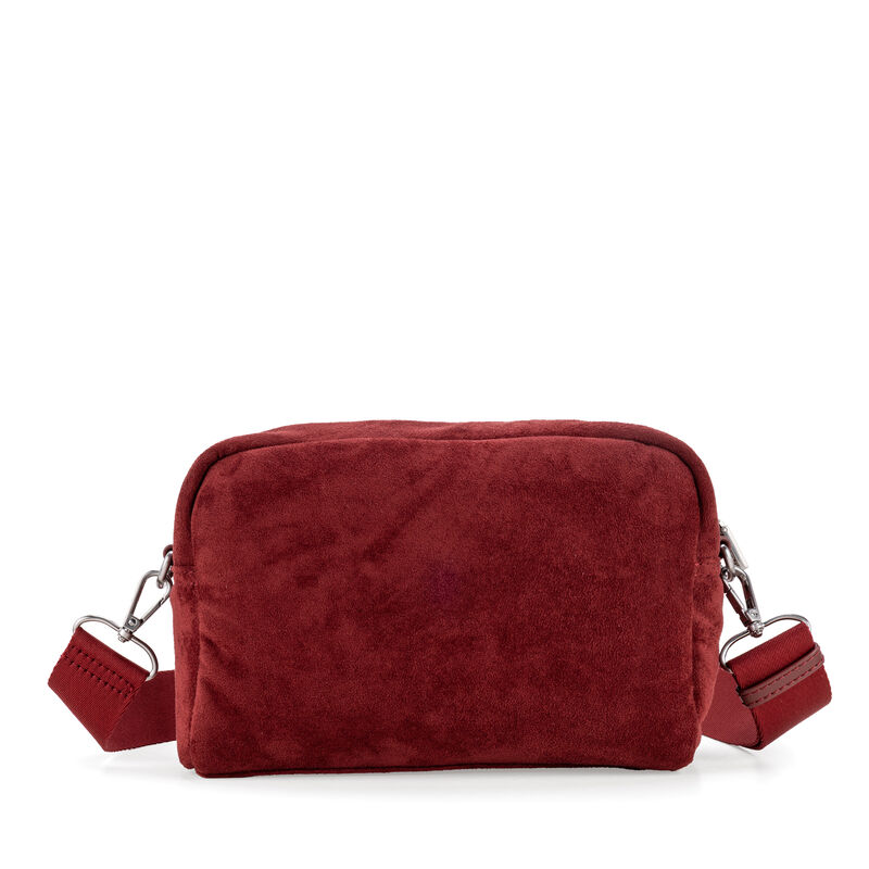 Bolsa Crossbody Cl&aacute;sica En Suede Color Rojo Tin... image number null