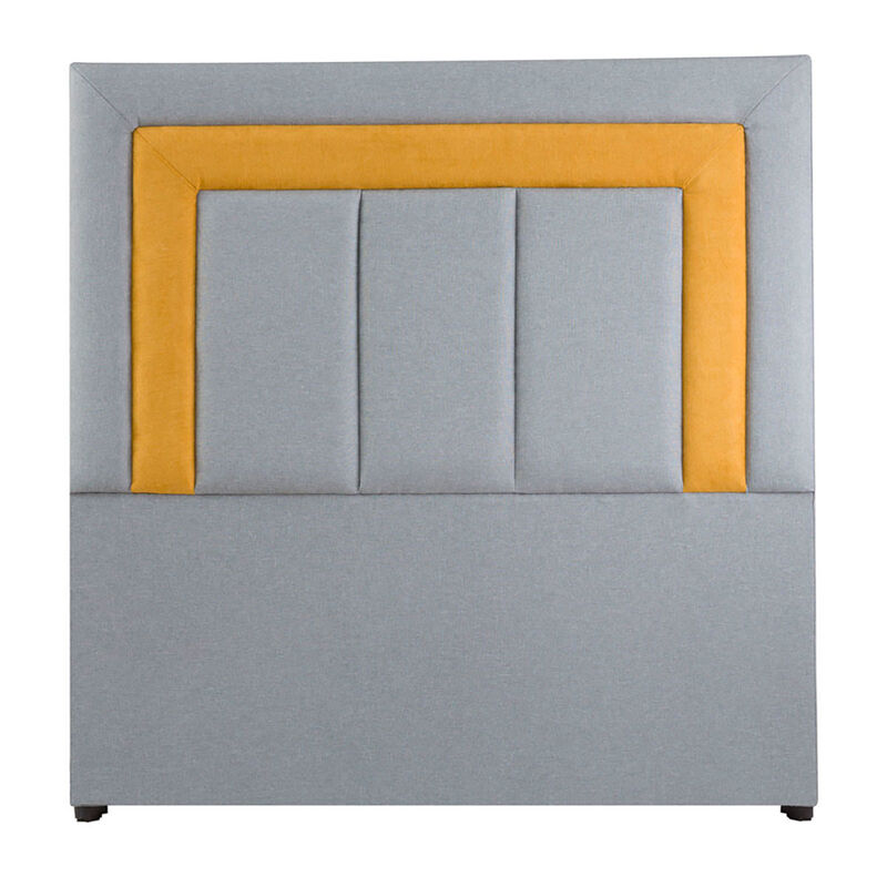 Cabecera Individual Dicasa Bora Gris-Mostaza image number null