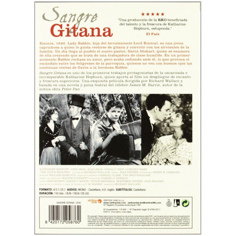 Sangre Gitana [dvd] (1934) El Peque&ntilde;o Ministro image number null