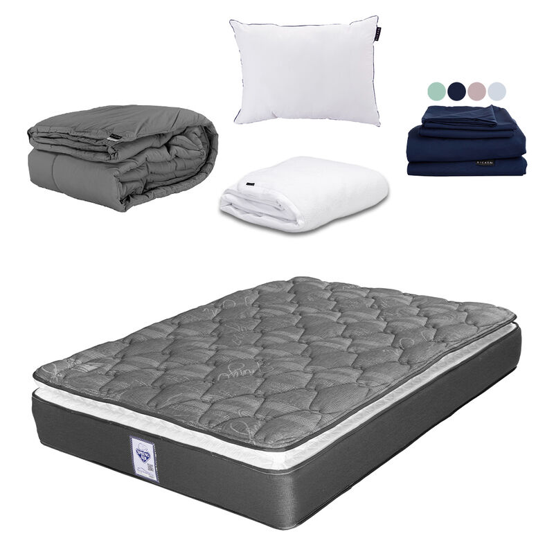 Colch&oacute;n King Size Aries+Almohada One+Protector ... image number null