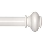 Barra De Cortina Simewin 152-305 Cm Blanca, Di&aacute;metro 2,5 Cm