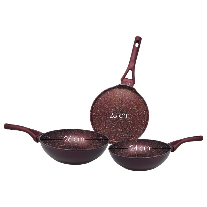 Set de 2 Woks Y Comal Alfa Aluminio Tinto image number null