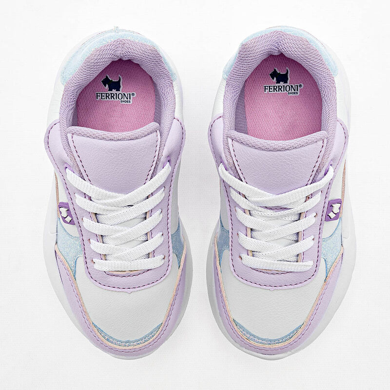 Ferrioni Tenis urbano para ni&ntilde;a lila blanco azu... image number null