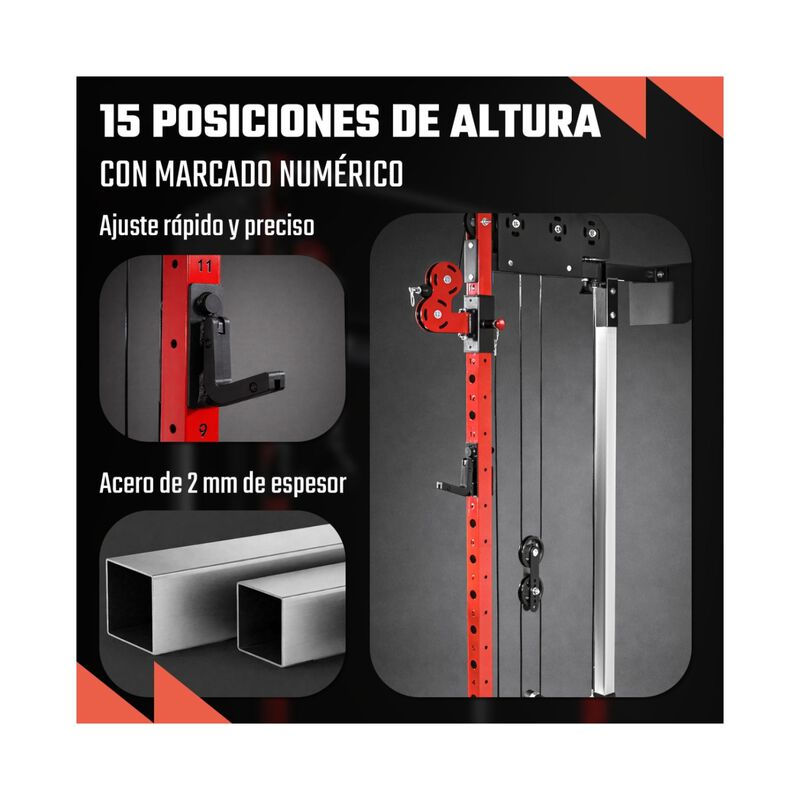 Power Rack Empotrado Plegable Gimnasio Multifun... image number null