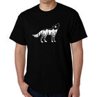 Camiseta Word Art Para Hombre - Lobo Aullando - Negro