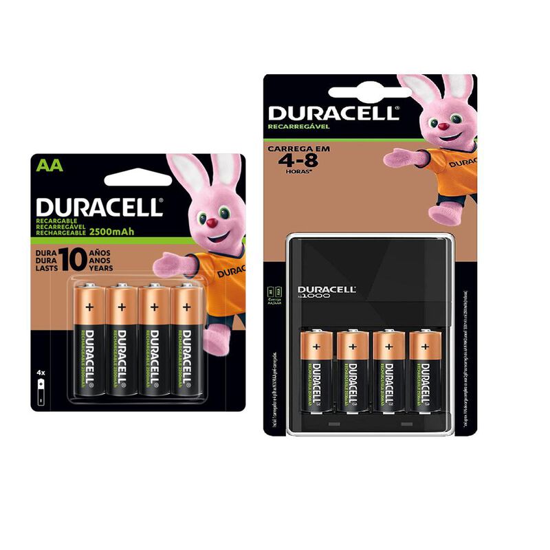 Cargador Duracell Con 8 Pilas Recargable AA 1.2... image number null