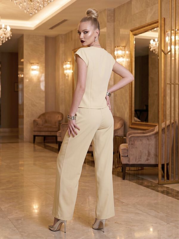Conjunto 2 Piezas Elegante, Chaleco Con Botones... image number null