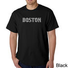 Camiseta Word Art Para Hombre - Boston - Negro