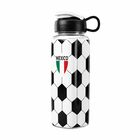 Botella Termo Cuadrada Bal&oacute;n Mundial F&uacute;tbol 800ml Blanco Concord