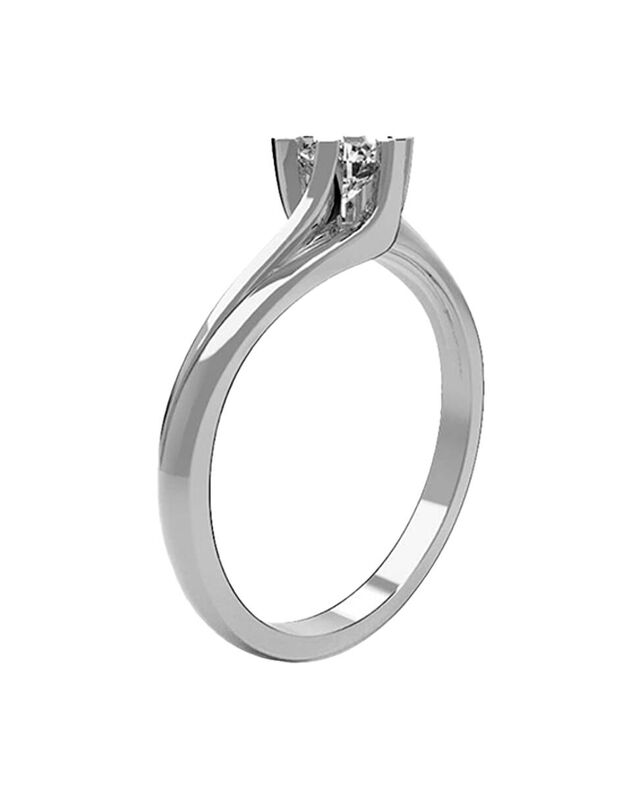 Anillo de Compromiso de 14K con Diamante de Lab... image number null