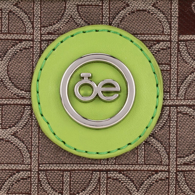 Cartera Cloe Hibrida Chica Color Verde Con Mono... image number null