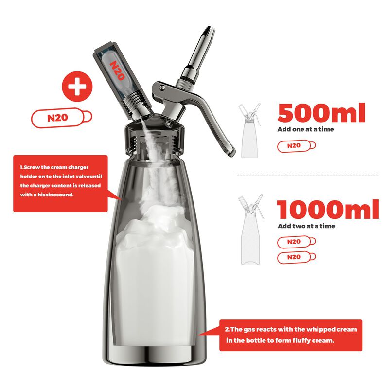 Dispensador de Crema Batida OSJ Cook 500ml Acer... image number null