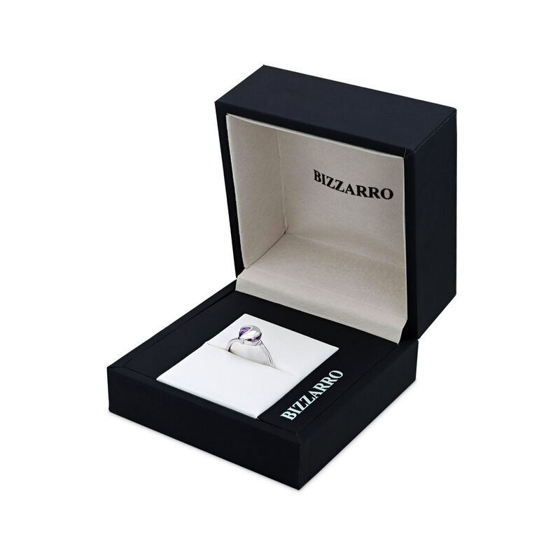 Anillo Promesa De Oro Blanco 14k Con Zirconia M... image number null