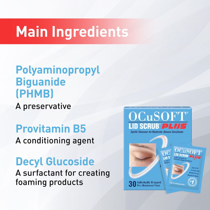 Toallitas Para P&aacute;rpados Ocusoft Lid Scrub Plus ... image number null