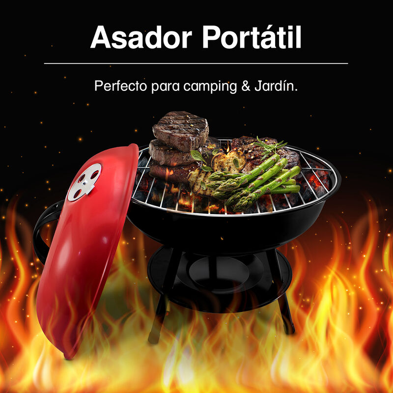 Parrilla De Carb&oacute;n Port&aacute;til Tipo Kettle Con Tap... image number null