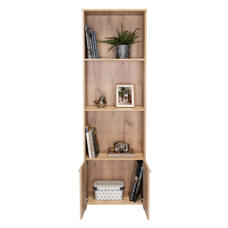 Librero Mil&aacute;n Caf&eacute; Claro Virtual Muebles image number null