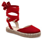 Queen sandalia tipo alpargata para mujer rojo cod 140790-E